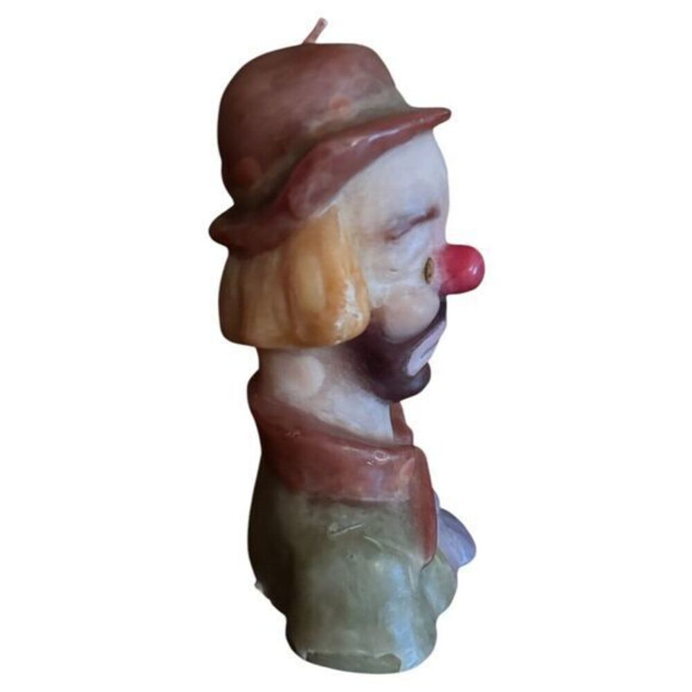 Vintage Clown Candle Porcelain Eyes Head Bust‎ Rare - Picture 4 of 6